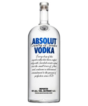 Vodka absolut 4,5 lt